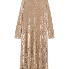 Платье миди с длинными рукавами