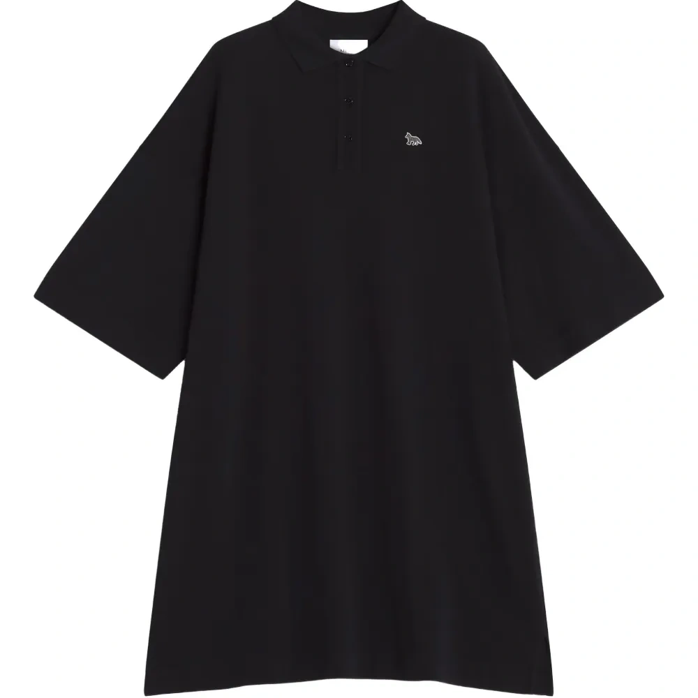 Платье мини с воротником поло