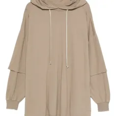 Двухслойный свитер с капюшоном