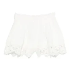 Плиссированные шорты с кружевом Плиссированные шорты с кружевом