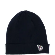 Шерстяная шапка с нашивкой в виде зебры