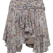 Юбка асимметричного кроя с оборками