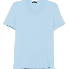 Футболка с V-образным вырезом и короткими рукавами Футболка с V-образным вырезом и короткими рукавами