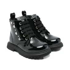 Лаковые ботинки с заклёпками в виде сердец