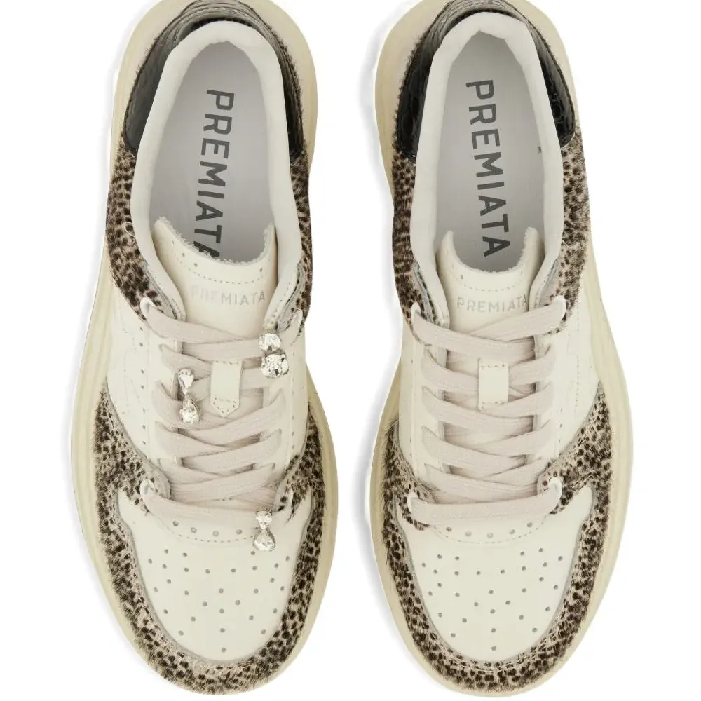 Кроссовки Quinnd 7655 с анималистичным принтом