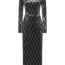 Макси-платье с ромбовидным узором Макси-платье с ромбовидным узором