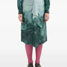 Юбка с оборками из шелковой смеси