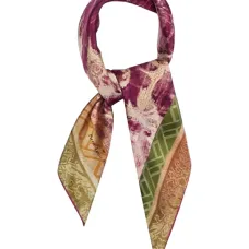 Шелковый шарф с абстрактным принтом