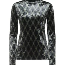 Велюровый топ с ромбовидным узором