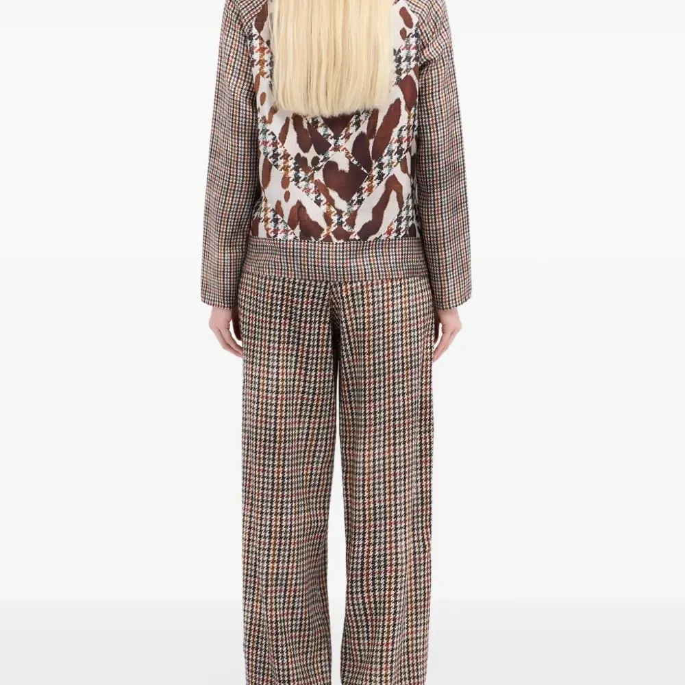 Блузка с принтом "гусиная лапка"