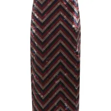 Юбка макси с узором зигзаг