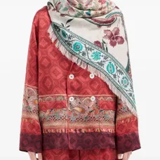 Шарф с принтом "пейсли" и цветочным узором