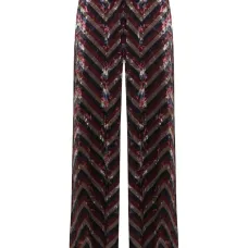 Брюки с узором шеврон