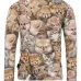 Футболка с длинными рукавами и анималистичным принтом