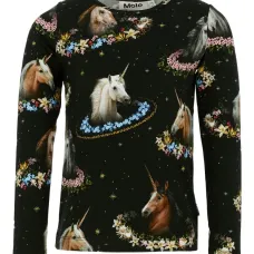 Футболка с длинными рукавами и принтом