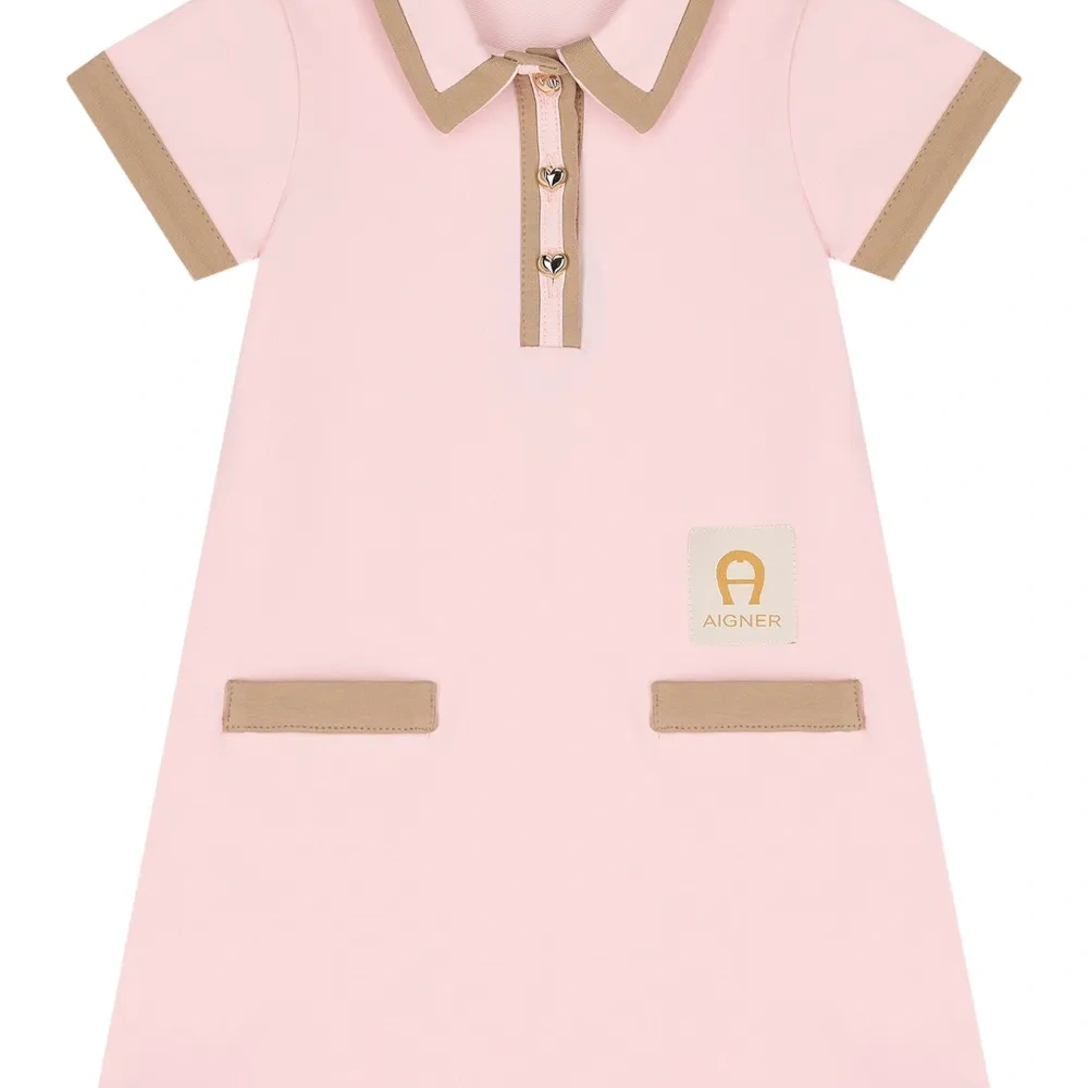 Платье с воротником поло и логотипом