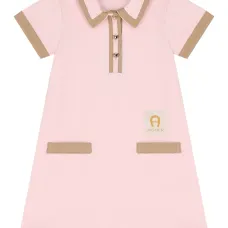 Платье с воротником поло и логотипом