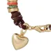 Плетёный браслет с подвеской в форме сердца