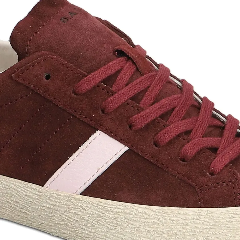 Замшевые кеды в полоску