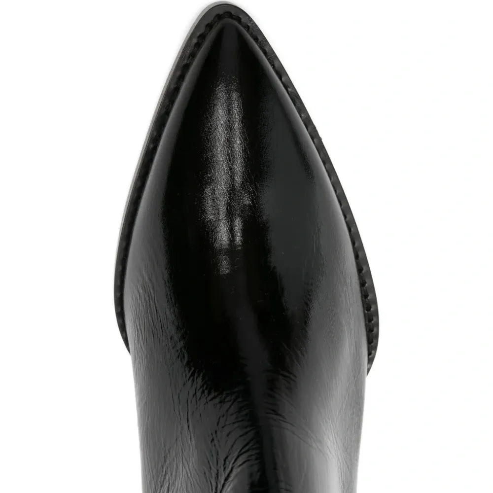 Кожаные ботильоны