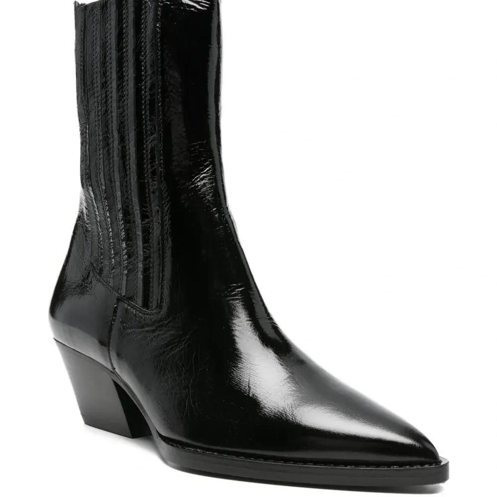 Кожаные ботильоны