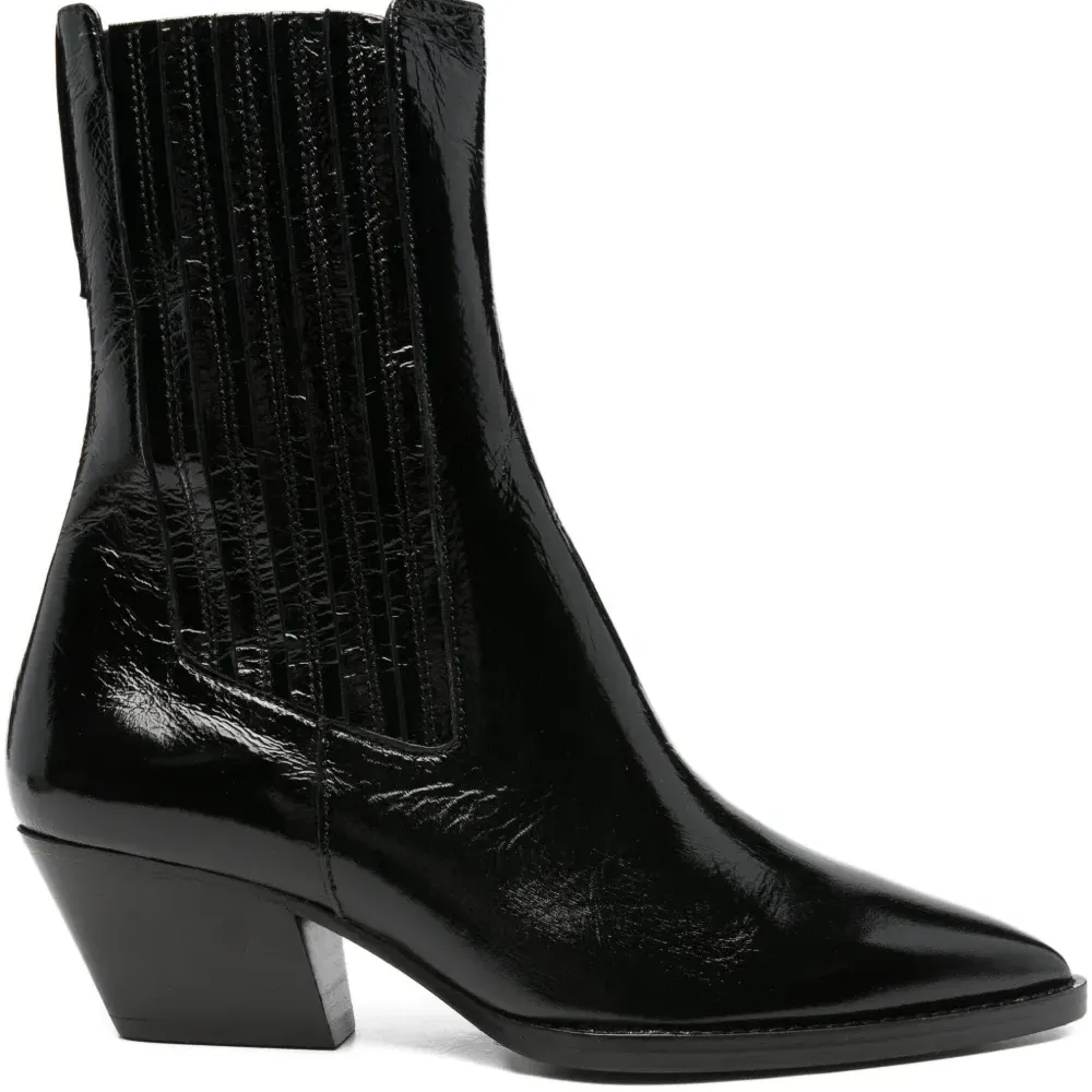 Кожаные ботильоны