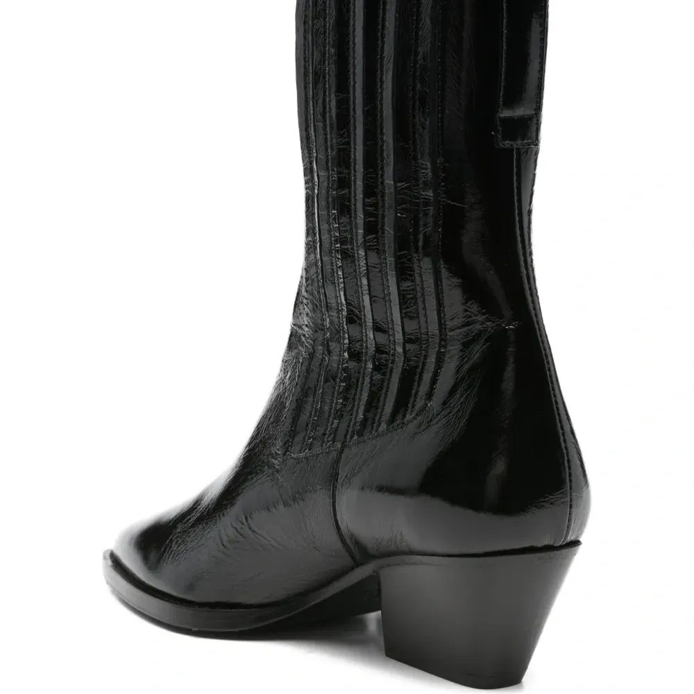 Кожаные ботильоны