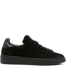 Замшевые низкие кеды на шнуровке