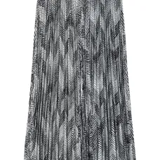 Плиссированная юбка миди с узором шеврон