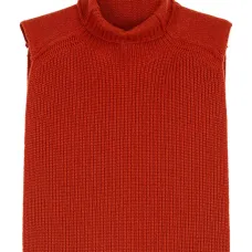 Свитер-накидка с воротником-гольф