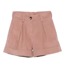 Вельветовые шорты со складками