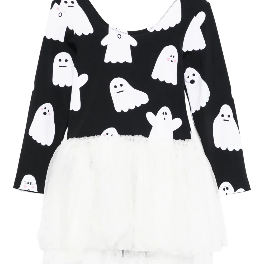 Платье из тюля с принтом