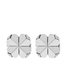 Серьги-гвоздики с цветком пики