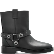 Байкерские ботинки с цветочным декором Байкерские ботинки с цветочным декором