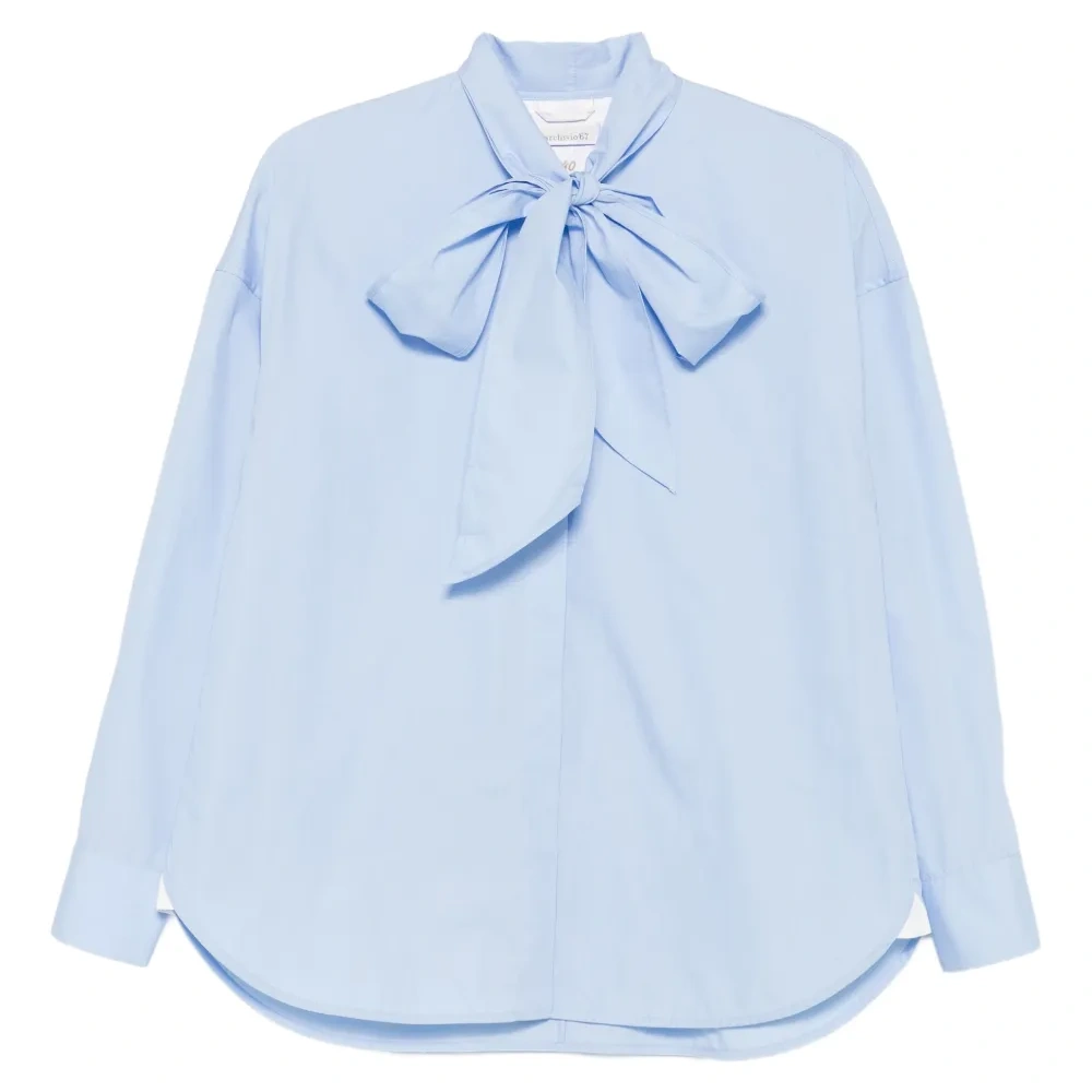 Рубашка с длинными рукавами и бантом