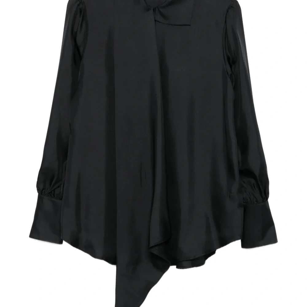 Шелковая асимметричная блузка