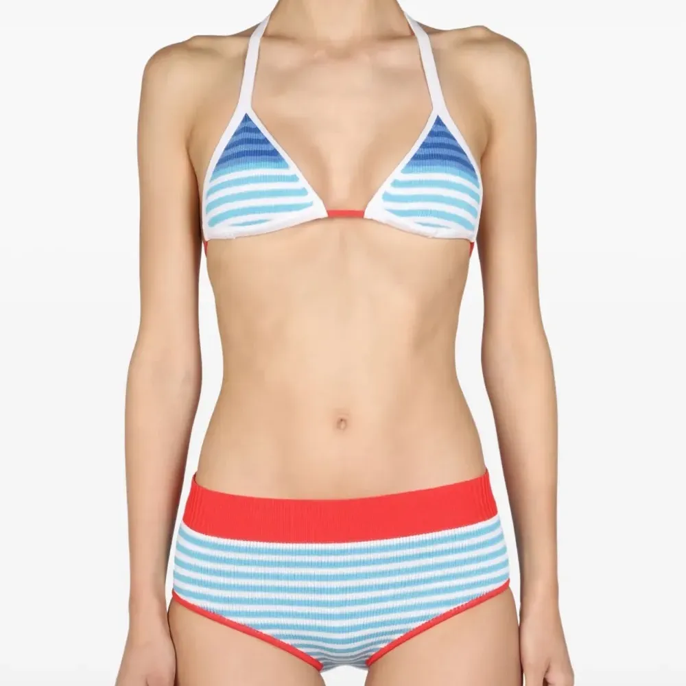 Пляжная одежда в полоску с кисточками