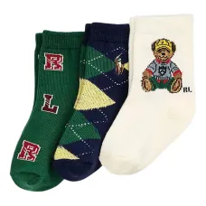 Комплект из трех пар носков Polo Bear с узором аргайл