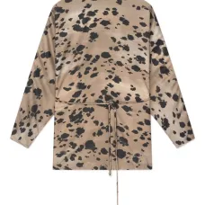 Топ с высоким воротником и принтом