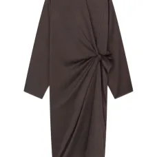 Платье миди с драпировкой