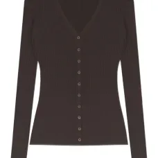 Кардиган на пуговицах с V-образным вырезом