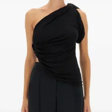 Топ на одно плечо с драпировкой