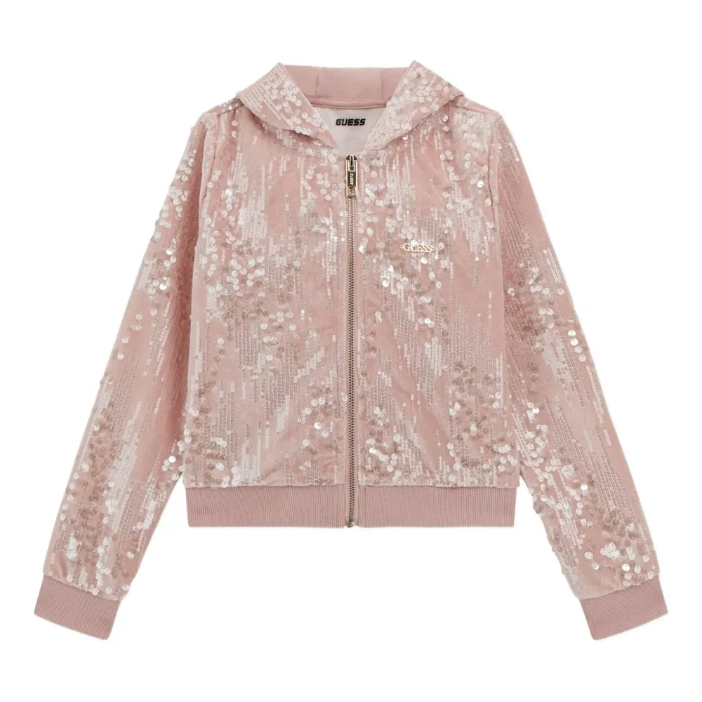 Худи, украшенное пайетками