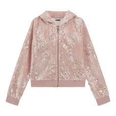 Худи, украшенное пайетками