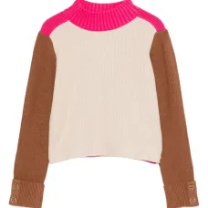 Свитер в рубчик с цветными блоками Свитер в рубчик с цветными блоками