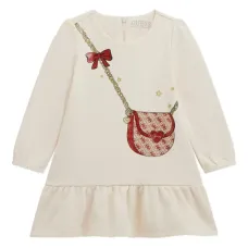 Платье с принтом в виде сумок