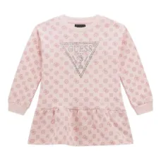 Платье с оборками и логотипом