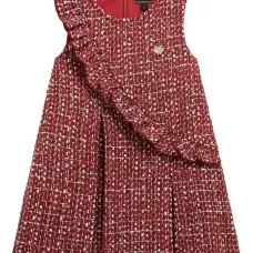 Платье из твида с оборками Платье из твида с оборками