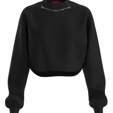 Укороченная толстовка с цепочкой