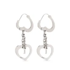 Серьги-каффы в форме сердца